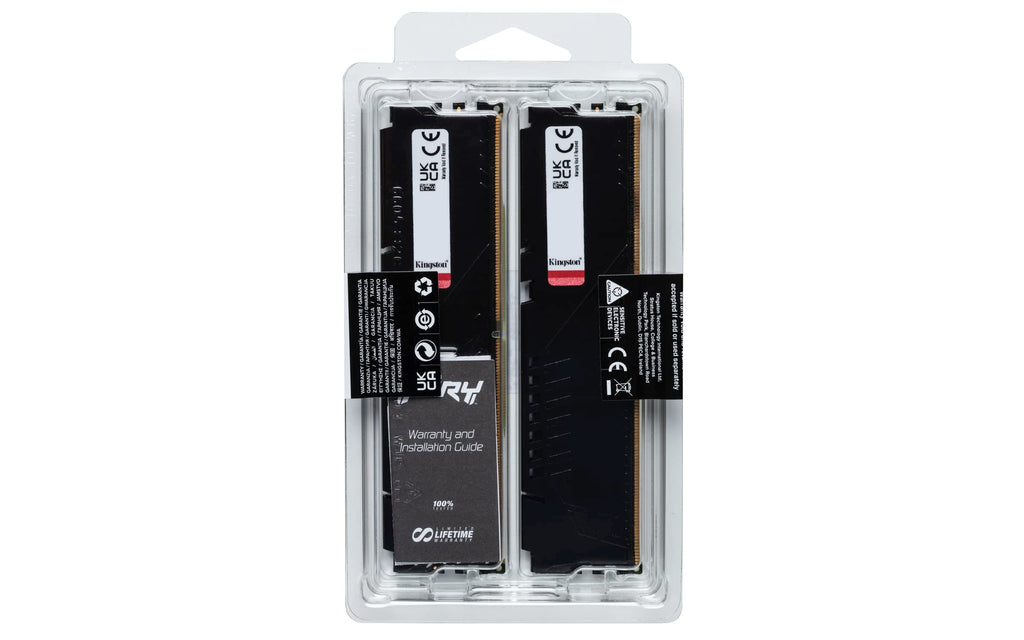Kingston FURY Beast Black DDR5 32GB (2x16GB) 5200MT/s CL40 DIMM Desktop Gaming Memory Kit of 2 Intel XMP - KF552C40BBK2-32