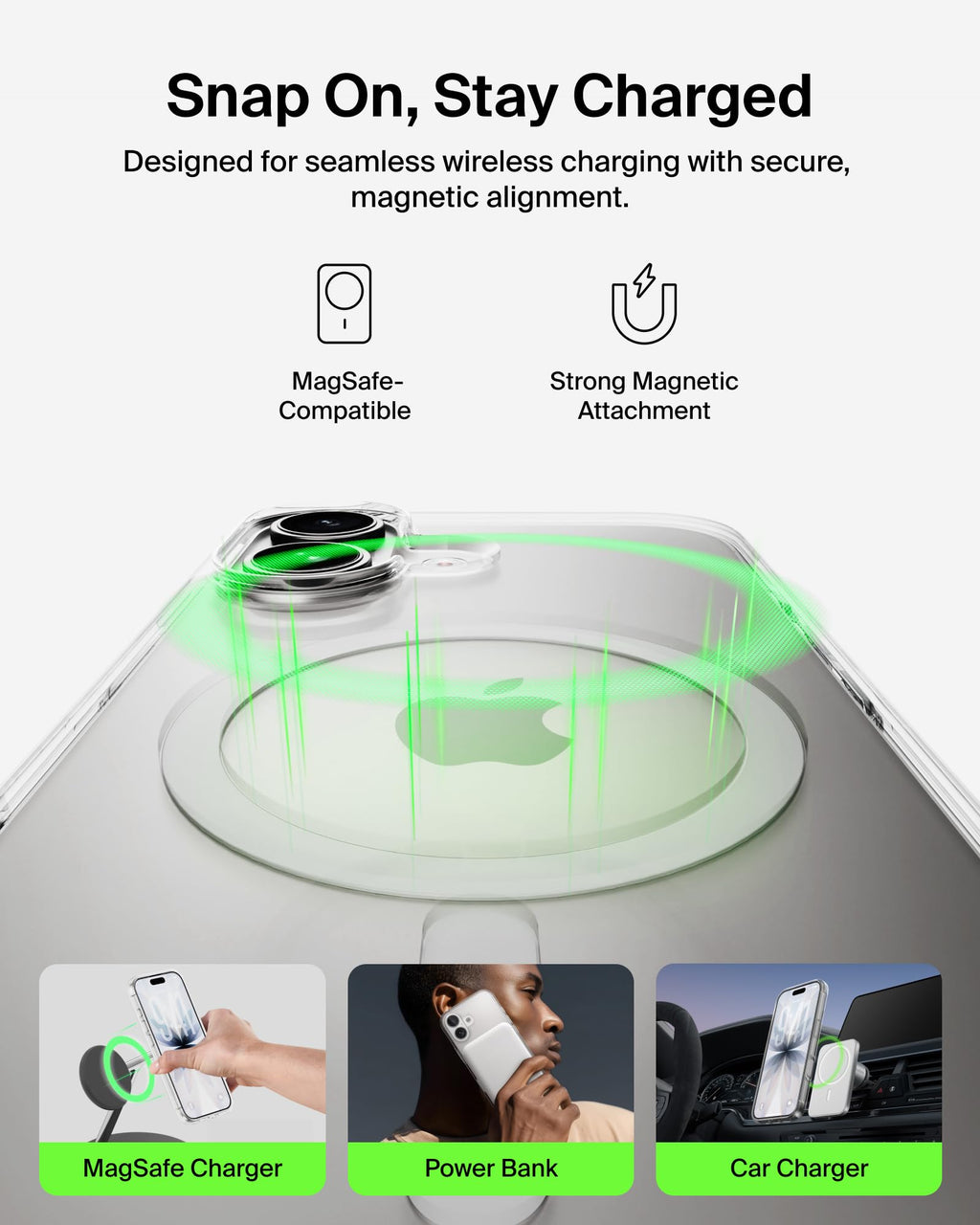 Belkin SheerForce Clear MagSafe Compatible iPhone 17 Case with Slim Design & Anti-Scratch Treated Coating - Magnetic, Transparent, & Shockproof Protective iPhone Case - Clear