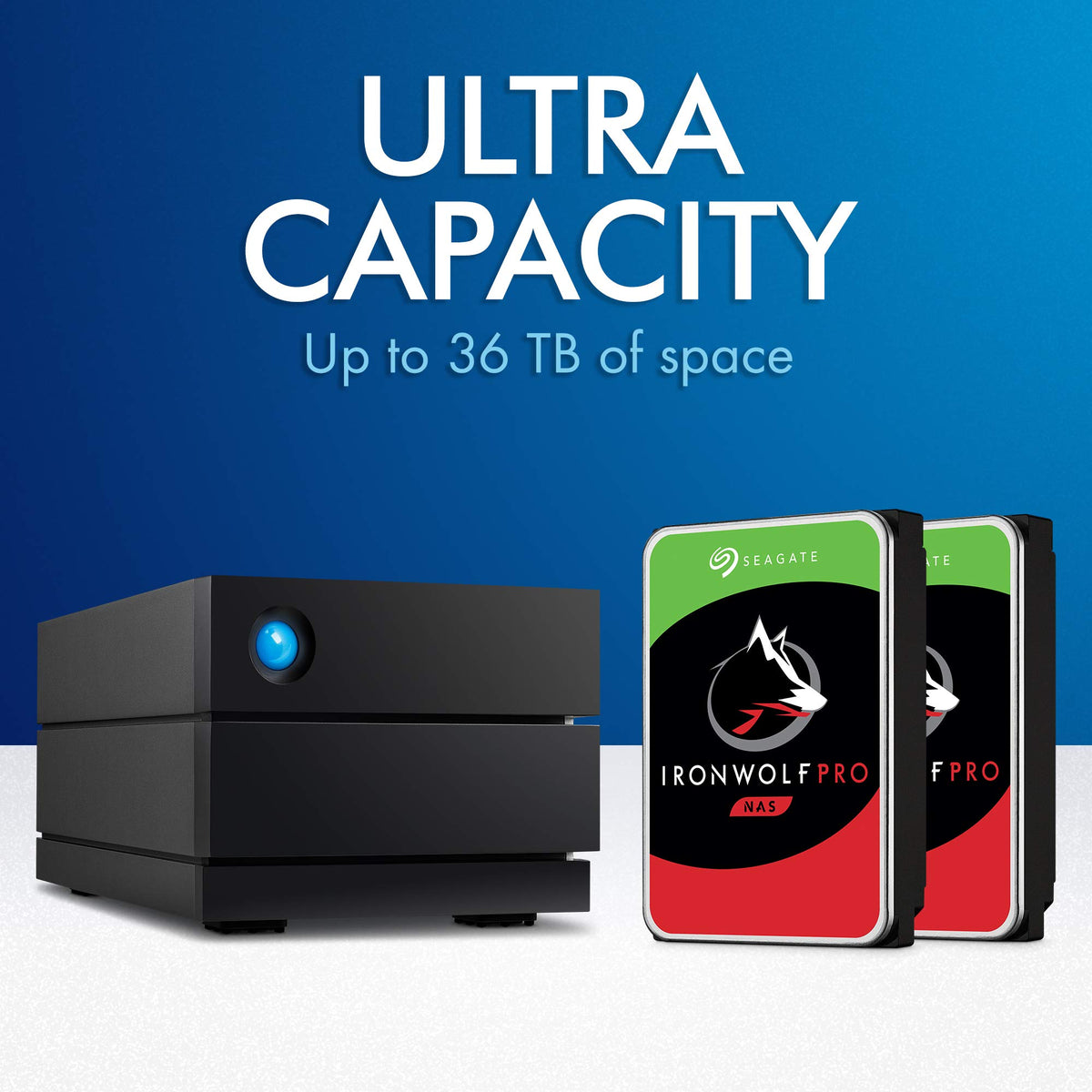 LaCie 2big RAID, 8TB, External Hard Drive Desktop, USB-C, 7.200 RPM, Enterprise Class Drives, for Mac and PC Desktop, 5 year Rescue Services (STHJ8000800)