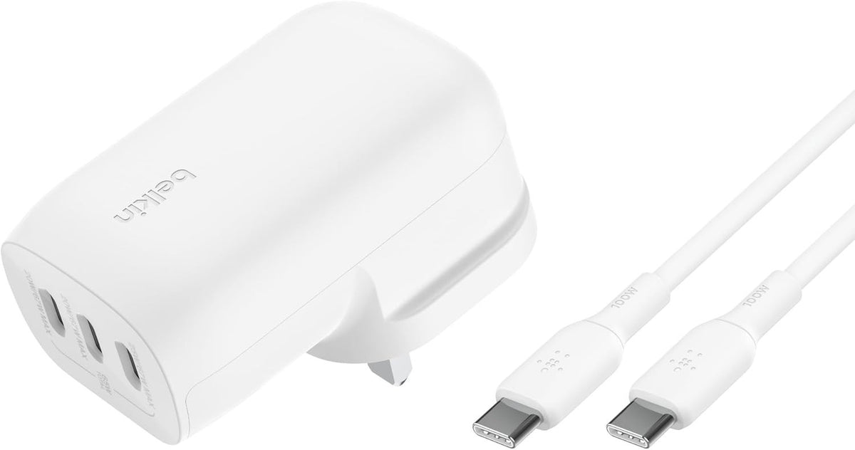 Belkin BoostCharge 3-Port Compact Power-Ban 20K with PD 20W, Portable Charger