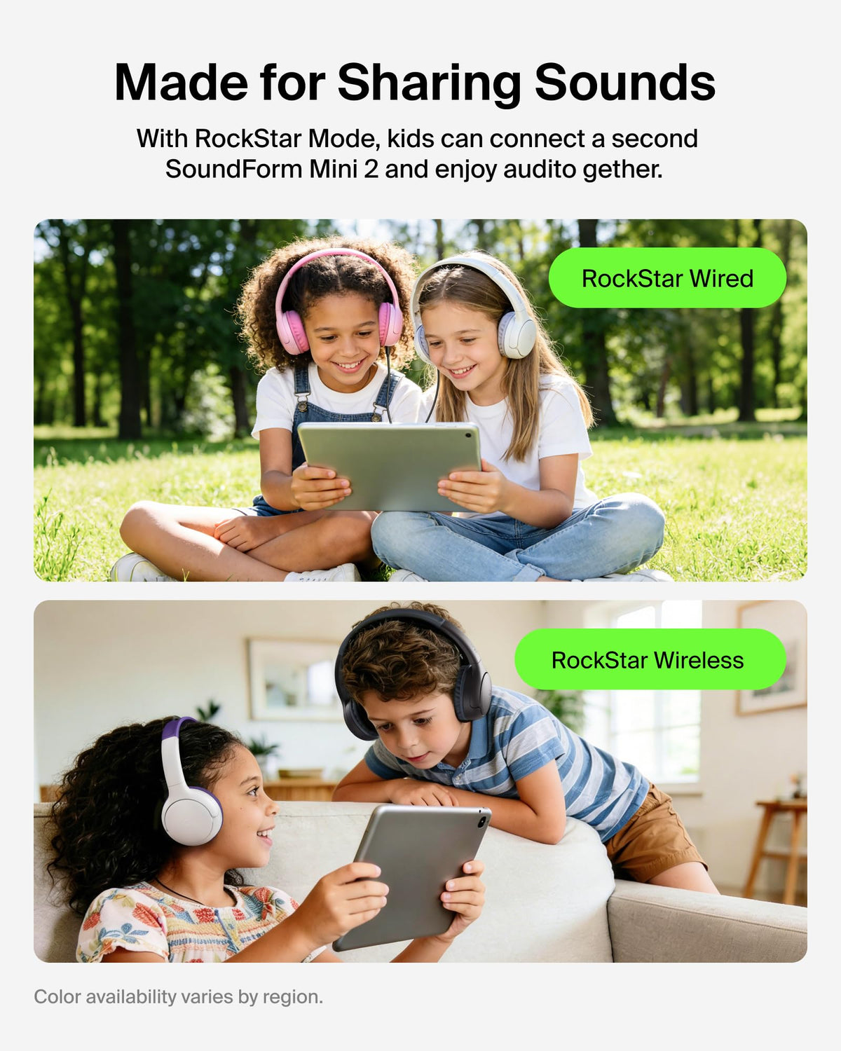 Belkin SoundForm Mini 2 Wireless Headphones for Kids, On-Ear Bluetooth Headphones, 55H Playtime, 85dB Safe Volume Limit, Built-in Microphone, Kids Earphones with Case for iPhone/iPad/Tablet - Pink
