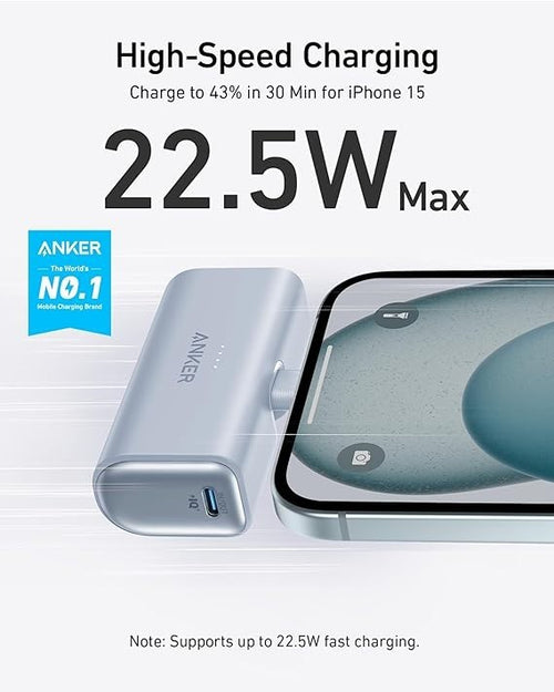 Anker Nano 5,000mAh 22.5W USB-C Docking Power Bank (A1653)