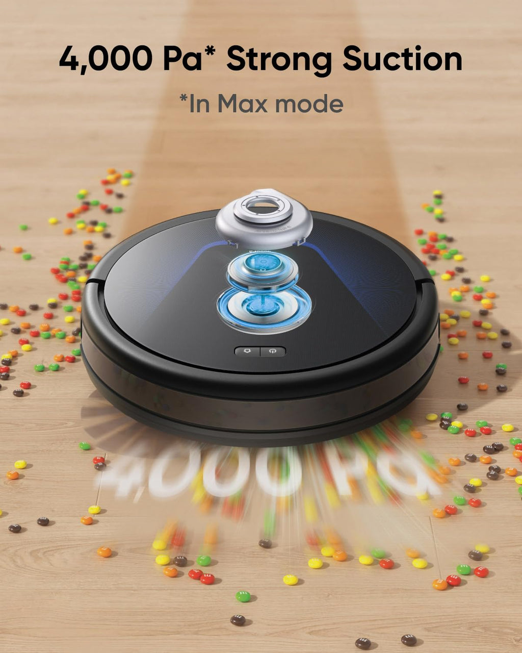 eufy G50 Hybrid Robot Vacuum and Mop, 4,000 Pa Strong Suction, Dynamic Navigation, Pro-Detangle Comb, Roller Brush, Ideal for Pet Hair, Hard Floors