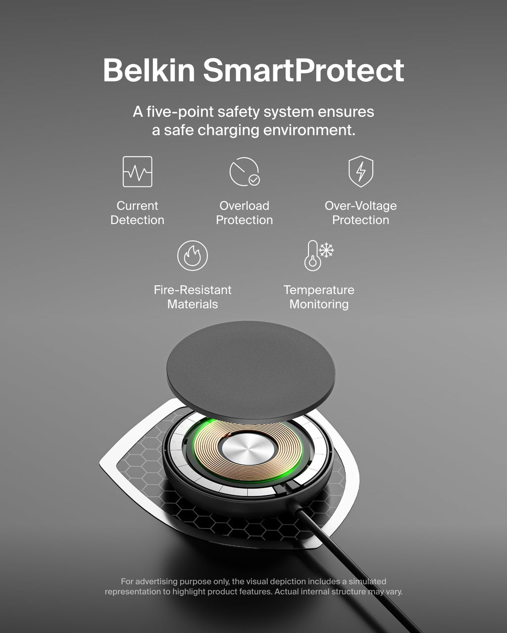 Belkin BoostCharge Pro Magnetic Wireless Charging Pad 15W with Pop-Up Stand