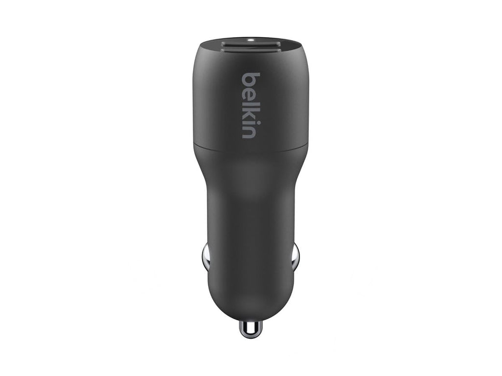 Belkin CCB001BTBK Boost Charge Dual Port USB 24W In-Car Mobile Charger - Black