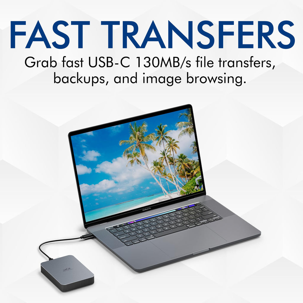 LaCie 5TB Mobile Drive Secure | USB-C (STLR5000400)