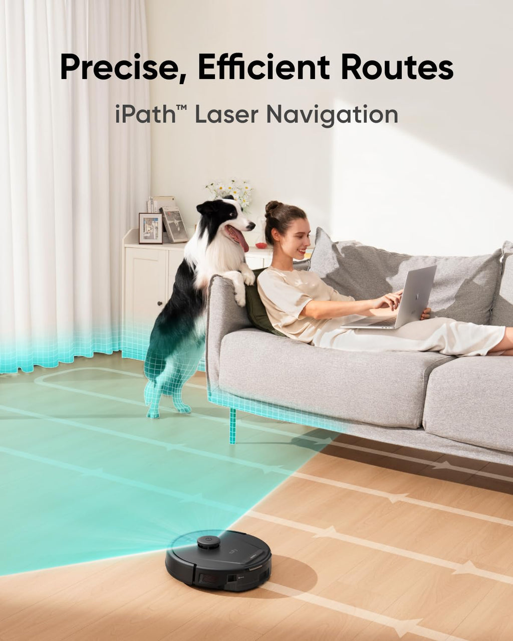 eufy L60 Hybrid Robot Vacuum Cleaner, Ultra Strong 5,000 Pa Suction to Remove Hair, Dust, iPath Laser Navigation, For Deep Floor Cleaning, Ideal for Hard Floors
