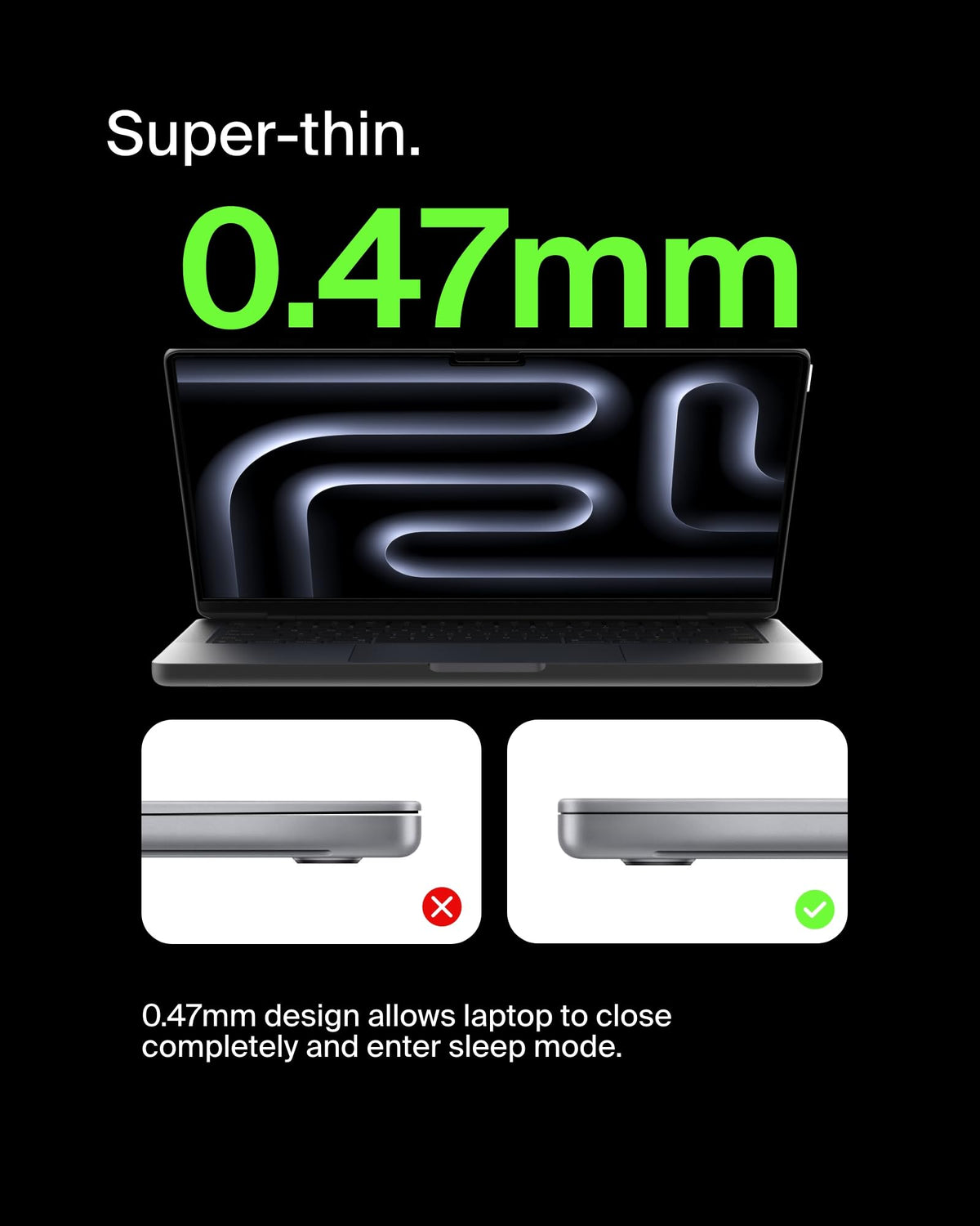 Belkin ScreenForce TruePrivacy Screen Protector for MacBook Pro 16 M1, M2, M3, Anti-Glare Privacy, 2H Hardness, Removable & Reusable, Silicone Attachment, Easy Snap-On & Off Application