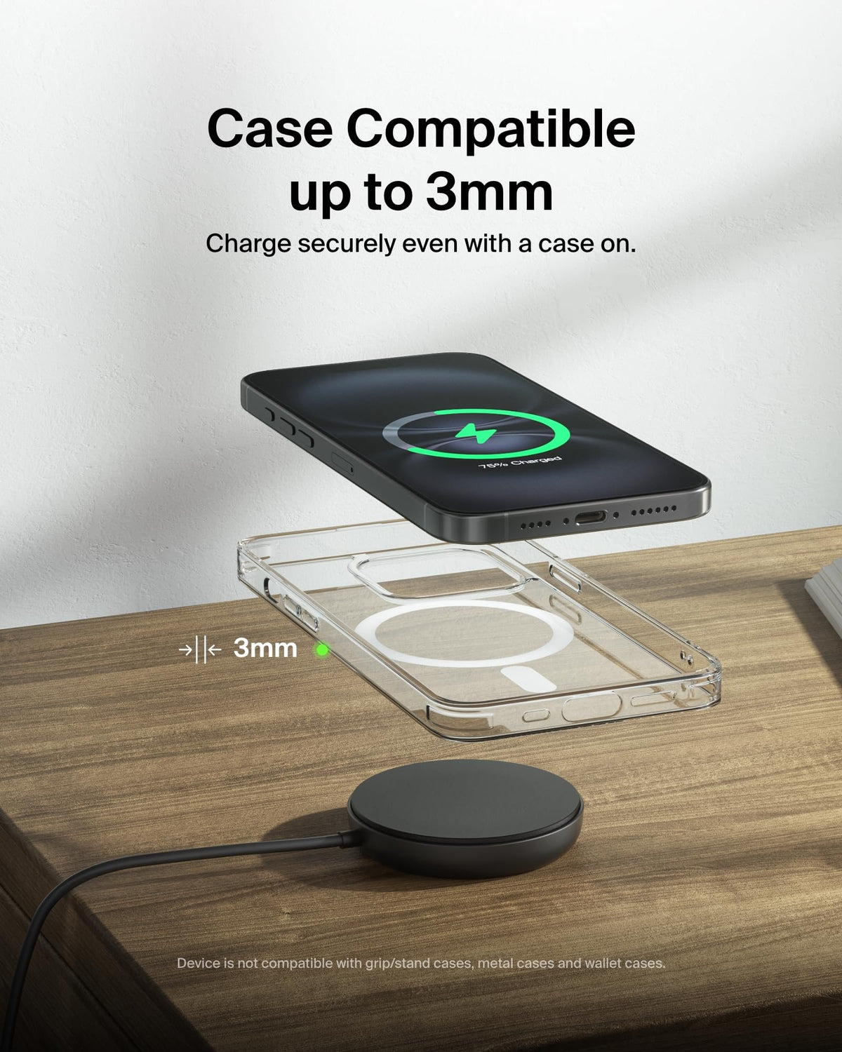 Belkin BoostCharge Pro Magnetic Wireless Charging Pad 15W with Pop-Up Stand