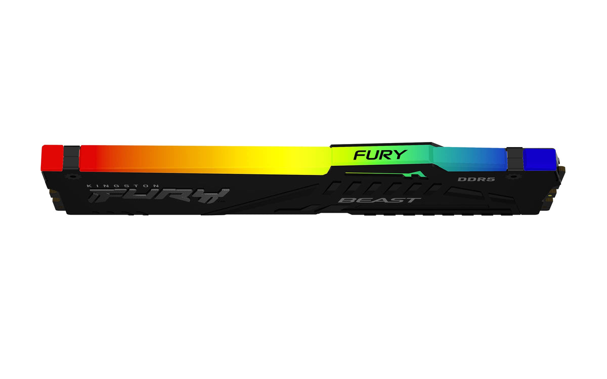 Kingston FURY Beast Black RGB 32GB 5200MT/s DDR5 CL40 DIMM Desktop Gaming Memory Single Module AMD EXPO/Intel XMP - KF552C40BB2A-32