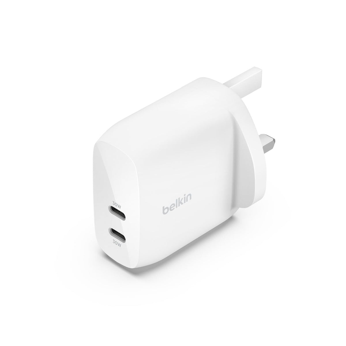 Belkin BoostCharge 60W Dual USB-C plug with PPS, Fast Charger USB-C