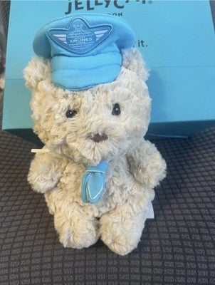 JELLYCAT Airlines x HARRODS Bartholomew Bear Junior Pilot Exclusive NEW