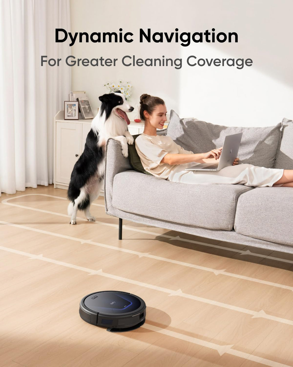 eufy G50 Hybrid Robot Vacuum and Mop, 4,000 Pa Strong Suction, Dynamic Navigation, Pro-Detangle Comb, Roller Brush, Ideal for Pet Hair, Hard Floors