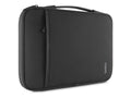 Belkin Slim Protective Sleeve with Carry Handle and Zipped Storage for Chromebooks, Netbooks and Laptops Upto 14 inch - Black