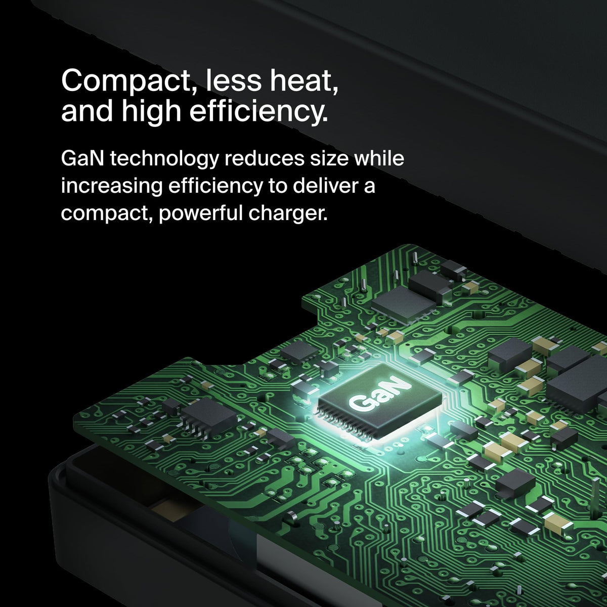 Belkin Connect 100W USB-C Core GaN Power Adapter, Fast-Charging Adapter w/Universal USB-C Compatibility, 100W Power Delivery, 8ft Power Cable for Gaming, MacBook Pro, PC Laptops, and Chromebook
