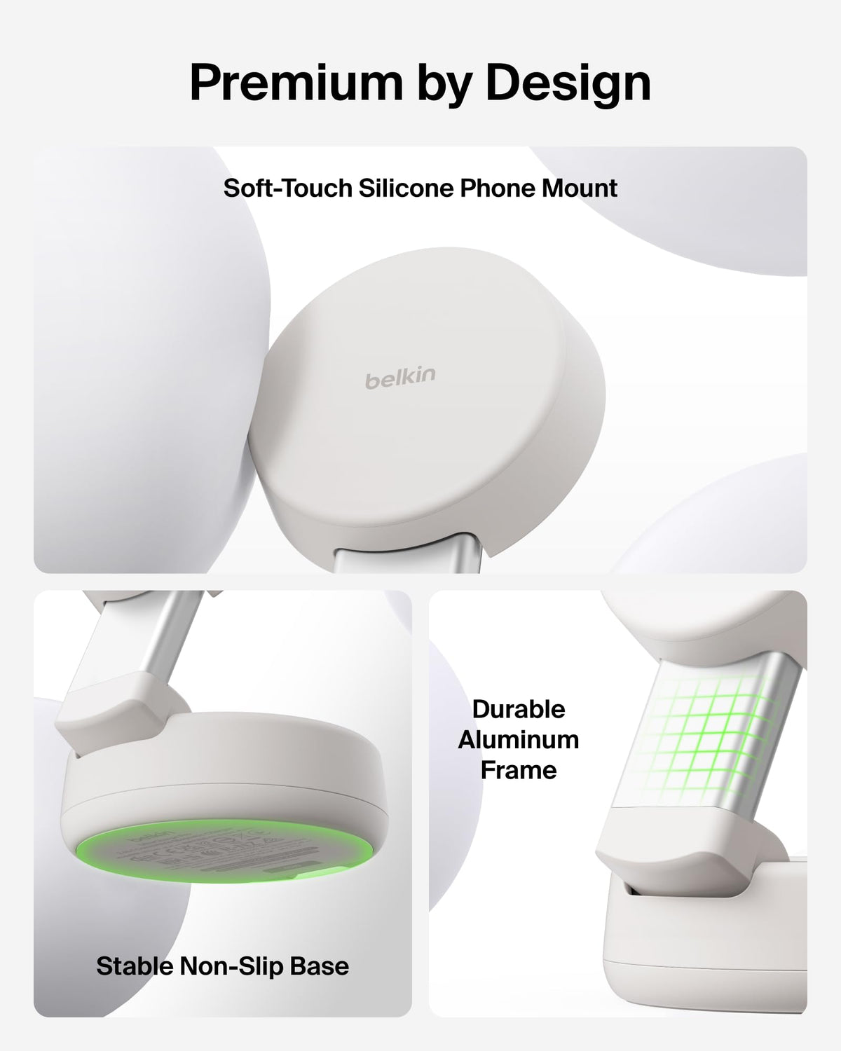 Belkin UltraCharge Pro 2 in 1 Qi2 Wireless Charging Station, 25W - Sand