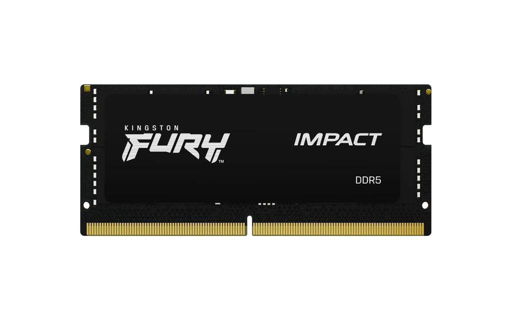Kingston FURY Impact 16GB (2x8GB) 4800MT/S DDR5 CL38 SODIMM Notebook Gaming Memory Kit of 2 - KF548S38IBK2-16, Black