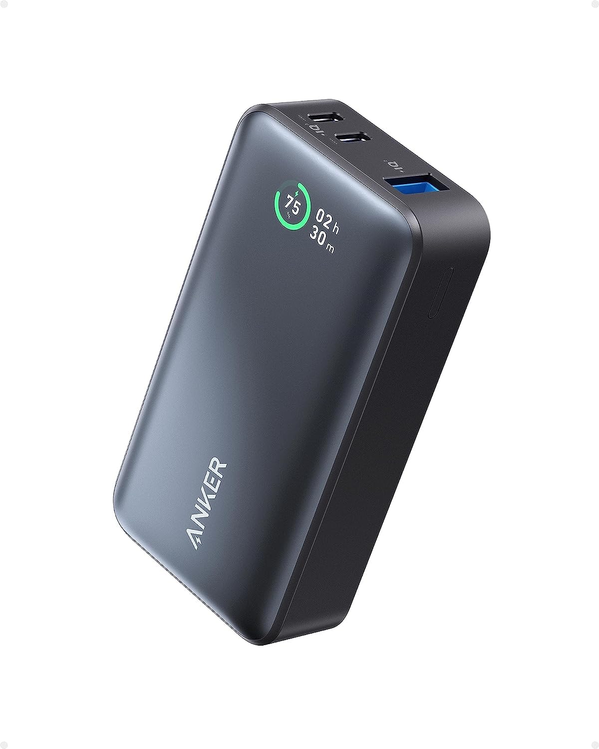 Anker Power Bank, 533 Power Bank (PowerCore 30W), Power IQ 3.0 Portable Charger with PD 30W Max Output, 10,000mAh Battery Pack for iPhone 16/15/14/13 Series, Dell, Microsoft Surface, iPad Pro,and More