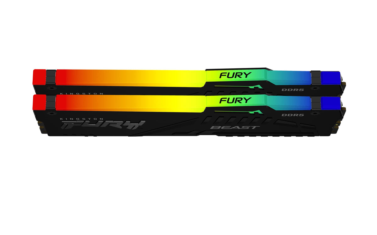 Kingston FURY Beast Black RGB 64GB (2x32GB) 5600MT/s DDR5 CL36 DIMM Desktop Gaming Memory Kit of 2 AMD EXPO/Intel XMP - KF556C36BBE2AK2-64