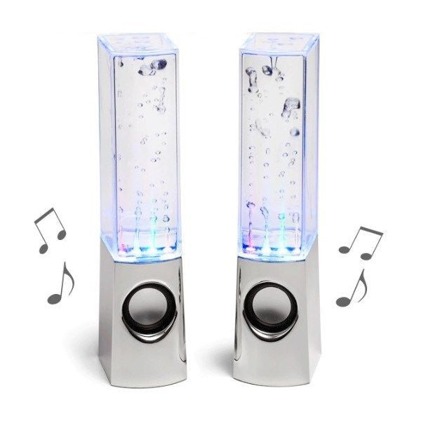 NEW LED Dancing Water Music Fountain Light Computer Speaker / Iphone5S /PC Black - Computer Speakers - Althemax - 6