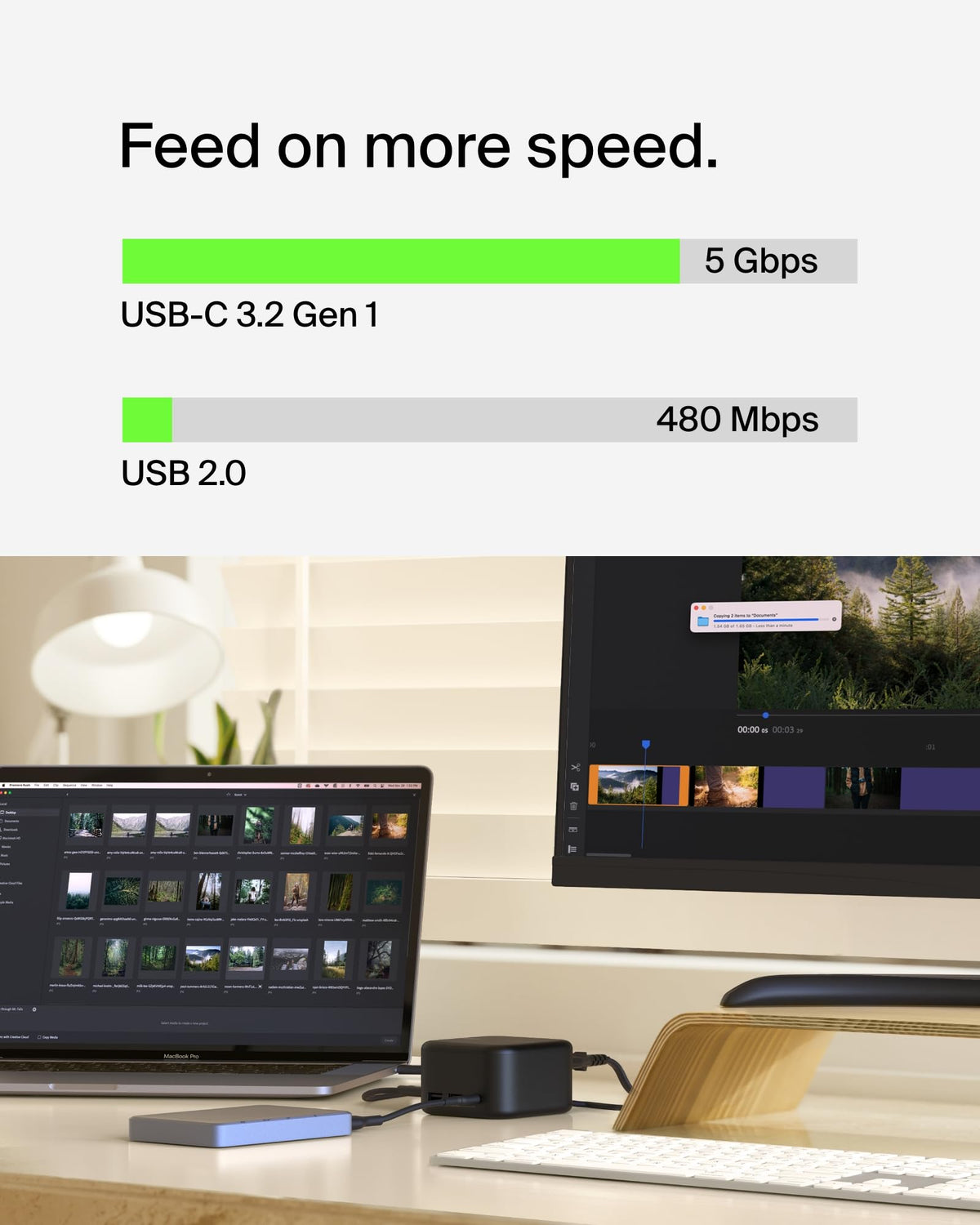 Belkin Connect USB-C Dock 6-in-1 Core GaN, 130W, Multiport Docking Station with 96W PD to Peripherals, USB-C, USB-A, Gigabit Ethernet, & HDMI 4K Ports for Gaming, MacBook Pro, PC Laptops, & Chromebook