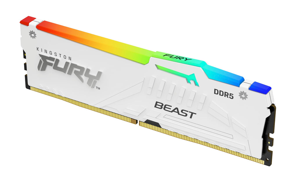 Kingston FURY Beast White RGB EXPO 64GB 6000MT/s DDR5 CL36 DIMM Desktop Gaming Memory Kit of 2 - KF560C36BWEAK2-64