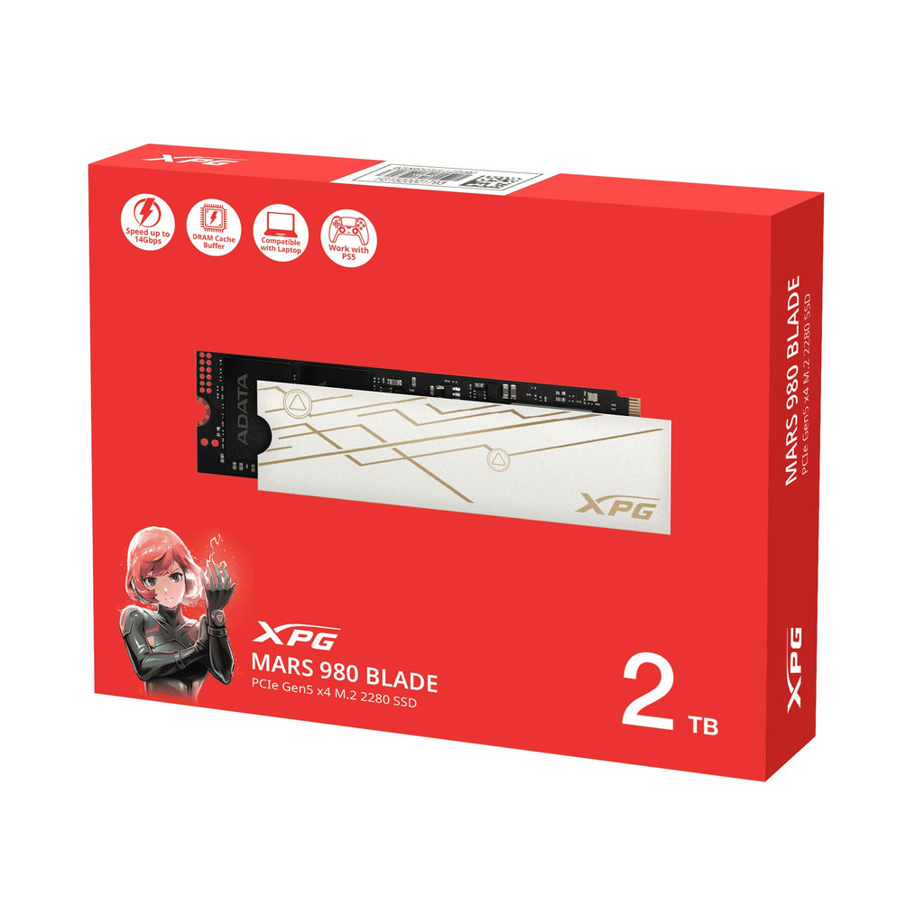 ADATA 2Tb Xpg Mars 980 Blade Gen5 M.2 Nvme Laptop-Ready Ssd M.2 2280 Pcie 5.0 3D