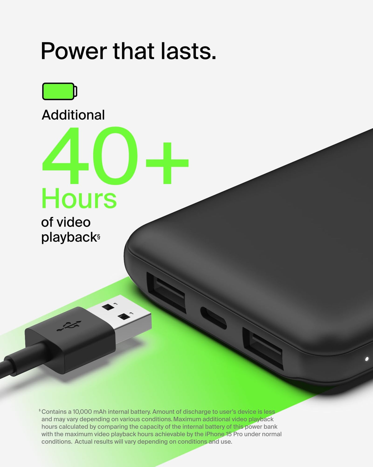 Belkin Portable Charger, 5-in-1 Power Bundle with 10000 mAh Power Bank, 2-25W USB-C Charging Block, EU/UK Plug, 60W USB-C Cable, and Travel Pouch – Fast Charging for Multiple Devices, Compact Design