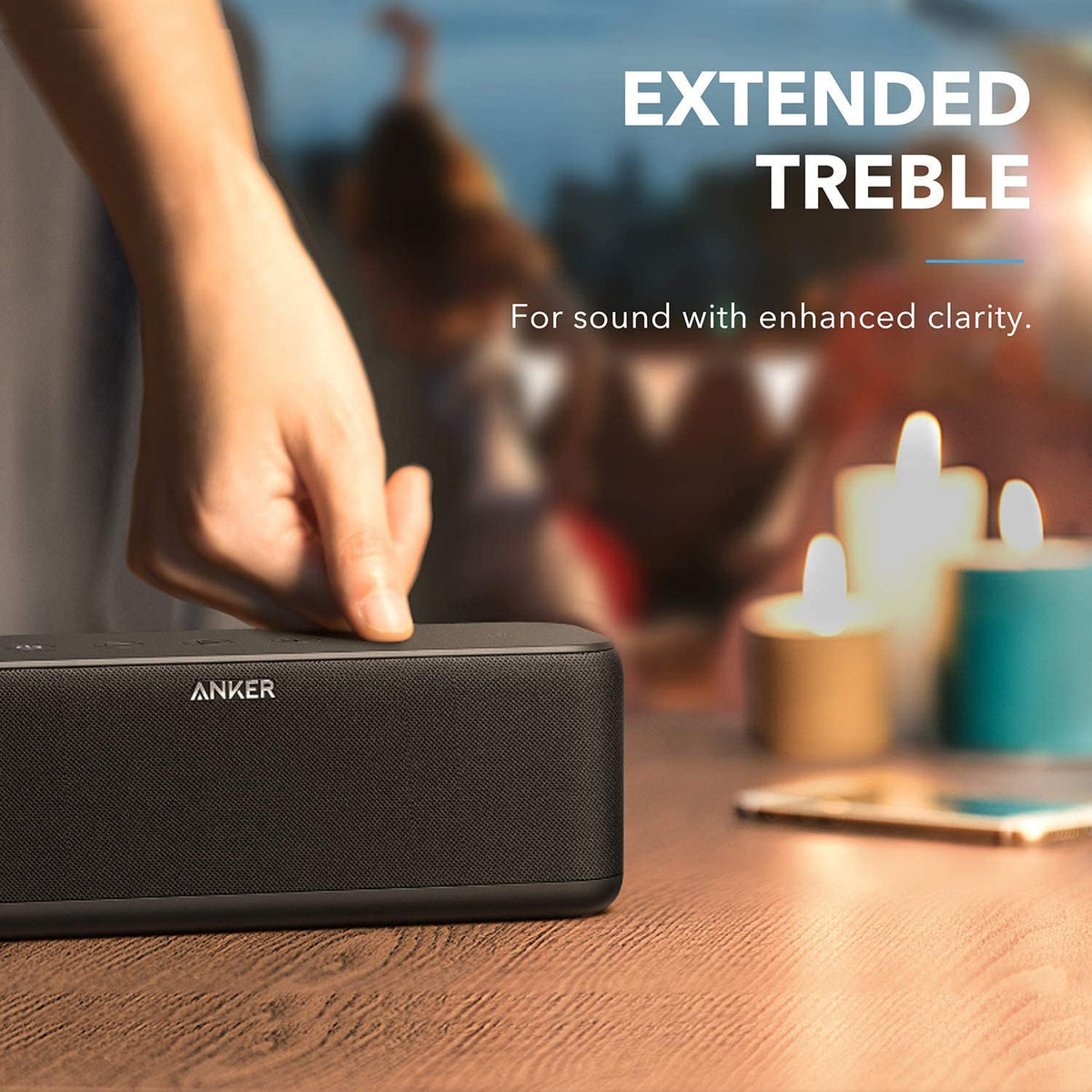 Anker Sound Core Boost 20 W BLUETOOTH SPEAKER WITH Bassup Technology, IPX5 Waterproof, Can be Used As Extra Battery, 20 m Range (Renewed)