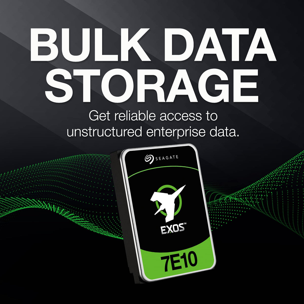 Seagate Exos 7E10 10TB Internal Hard Drive HDD - 3.5 Inch 512e/4Kn SAS 6GB/s, 7.200 RPM, 256MB Cache and 2M MTBF for Enterprise, Data Centre (ST10000NM017B)