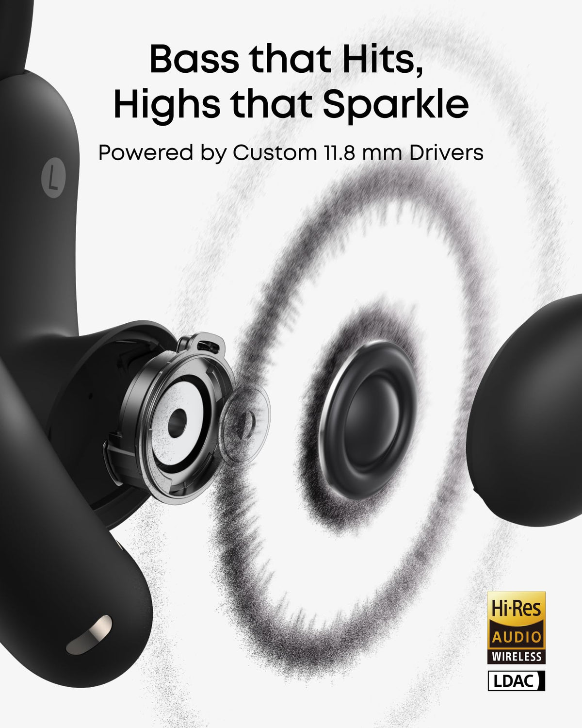 soundcore AeroFit 2 Pro by Anker, 2-in-1 Hybrid Earbuds with Awareness Mode and Focus Mode, Bluetooth 6.1, Hi-Res, LDAC, Spatial Audio, Al Clear Phone Calls, IP55, 34H Total Playtime