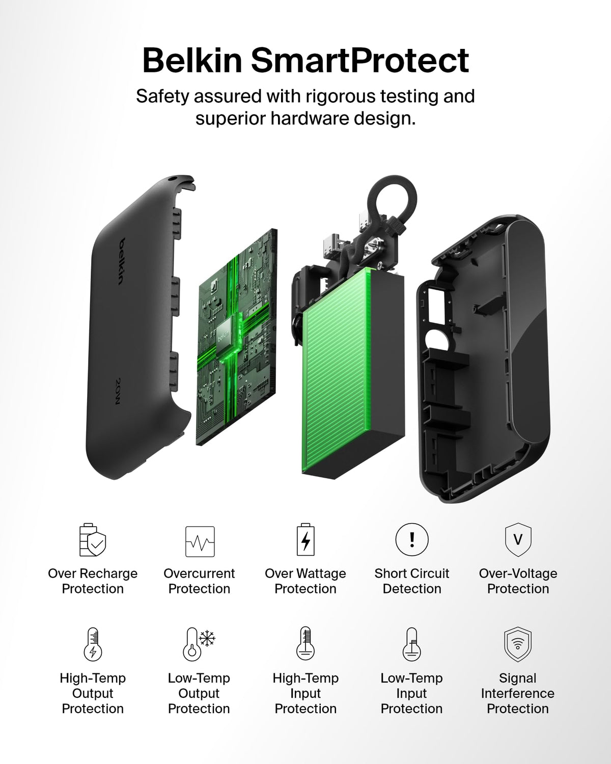 Belkin BoostCharge 10000mAh Power Bank with Digital Battery Display - Black
