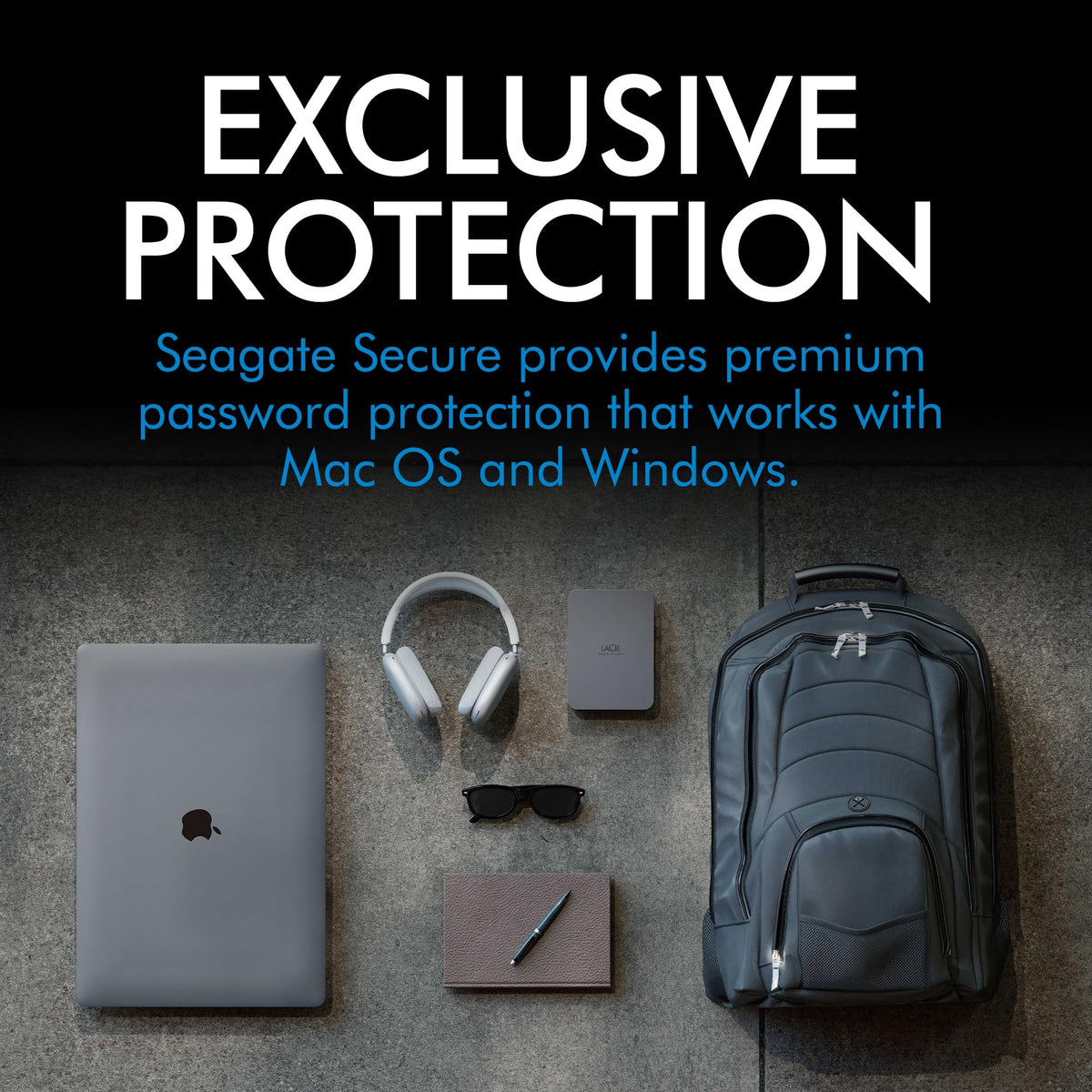 LaCie 2TB Mobile Drive Secure | USB-C (STLR2000400)