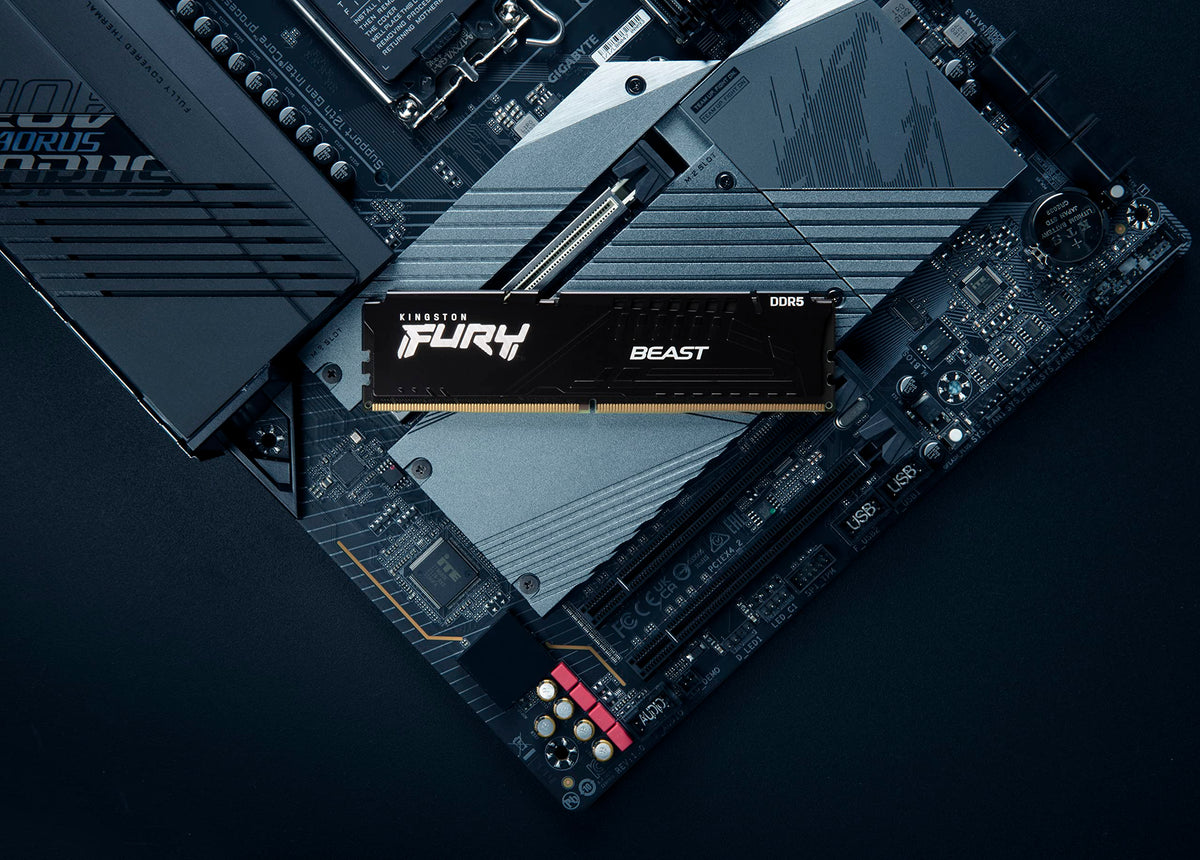 Kingston FURY Beast Black DDR5 128GB (4x32GB) 5600MT/s CL40 DIMM Desktop Gaming Memory Kit of 4 Intel XMP - KF556C40BBK4-128