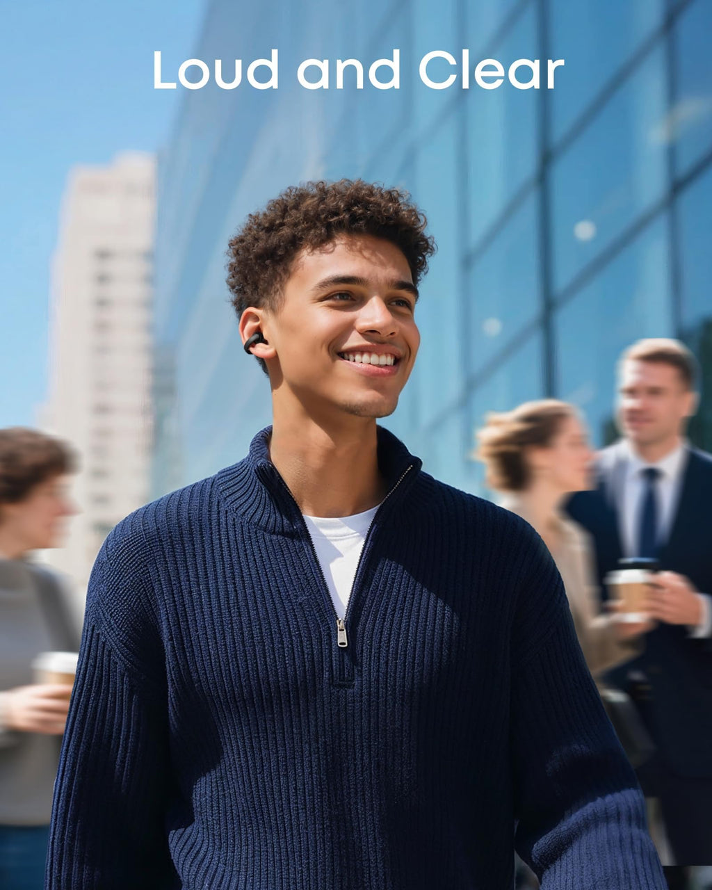 soundcore C50i by Anker, Open-Ear Headphones, Clip-on Earbuds, Ultra-Comfort, FlexiClip Design, 12 mm Drivers for Powerful Bass, AI Clear Calls, 28H Playtime, Secure Fit, Hi-Res, IP55, Bluetooth 6.0