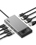 Belkin USB C Hub, 8-in-1 Multi-Port Docking Station 100W - Dual Display Support for Mac, Windows and Chromebook w/ 10Gbps Data Transfer Speeds, Ethernet, Resolutions up to 4K@60Hz