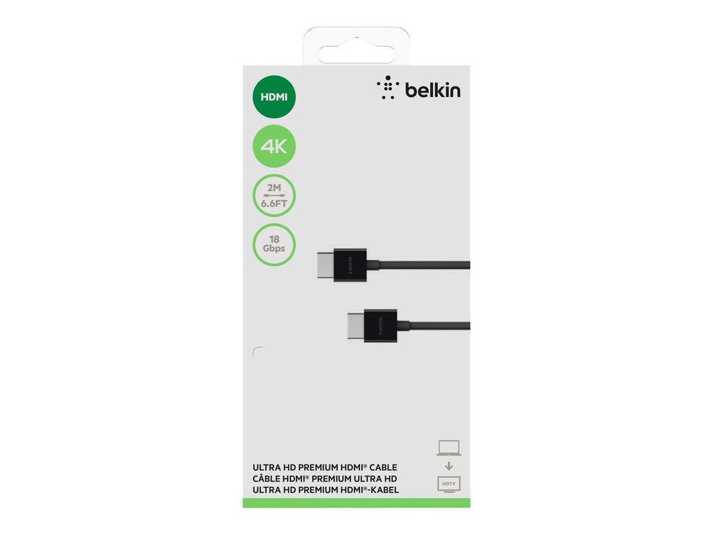 Belkin 2 m HDMI (M) to HDMI (M) Cable,AV10168BT2M-BLK