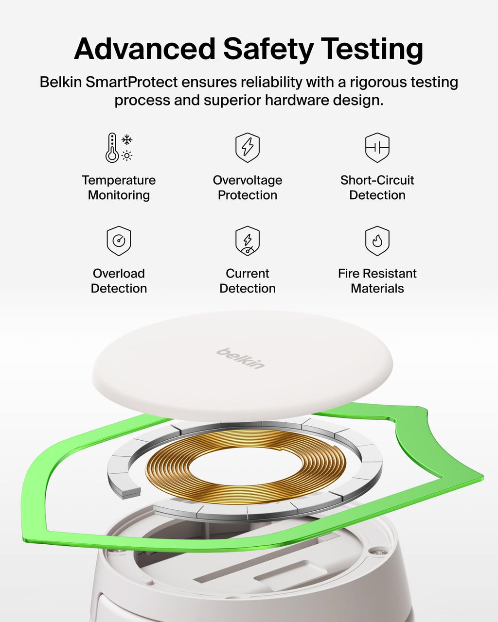 Belkin UltraCharge Pro 2 in 1 Qi2 Wireless Charging Station, 25W - Sand