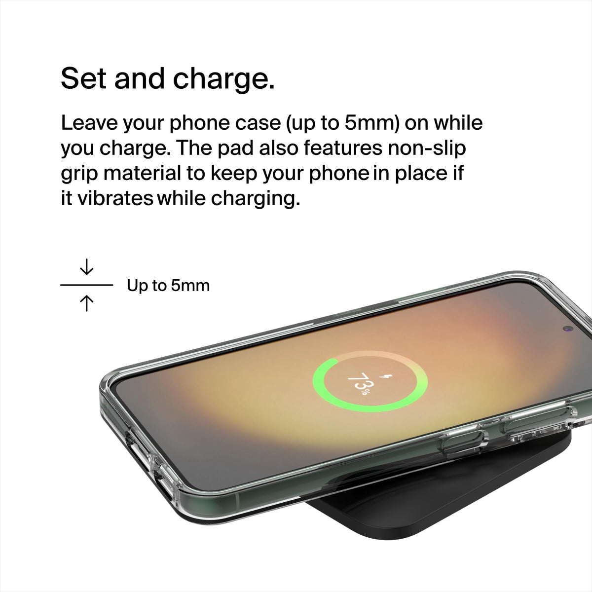 Belkin BoostCharge Pro Universal Easy Align Wireless Charging Pad, 15W Fast Charger for Apple iPhone, Samsung Galaxy, Apple Airpods Pro, and Other MagSafe Enabled Devices - Black