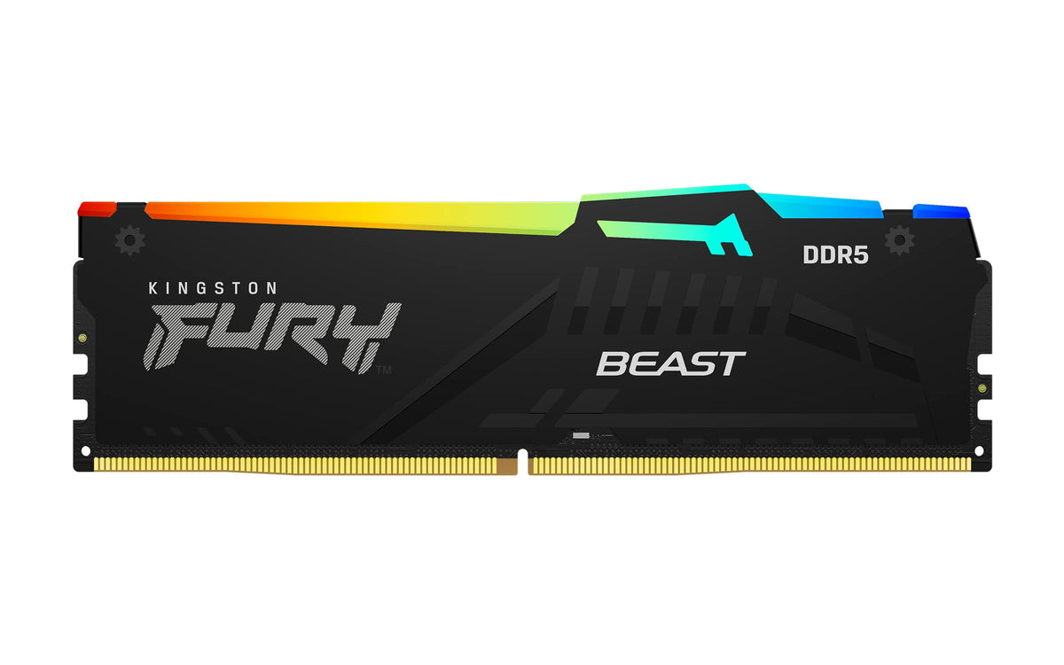 Kingston FURY Beast Black RGB 32GB 5600MT/s DDR5 CL36 DIMM Desktop Gaming Memory Single Module AMD EXPO/Intel XMP - KF556C36BBE2A-32