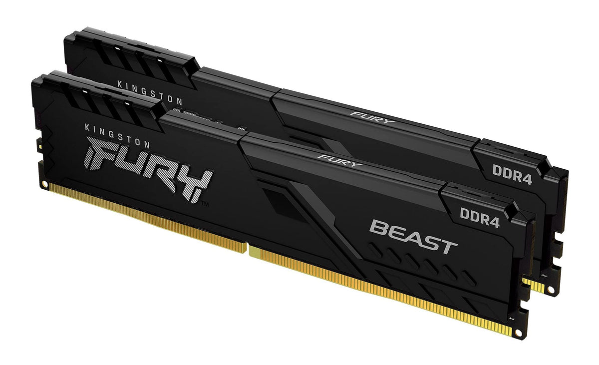 Kingston FURY Beast 16GB (2x8GB) 3200MHz DDR4 CL16 Desktop Memory Kit of 2 KF432C16BBK2/16