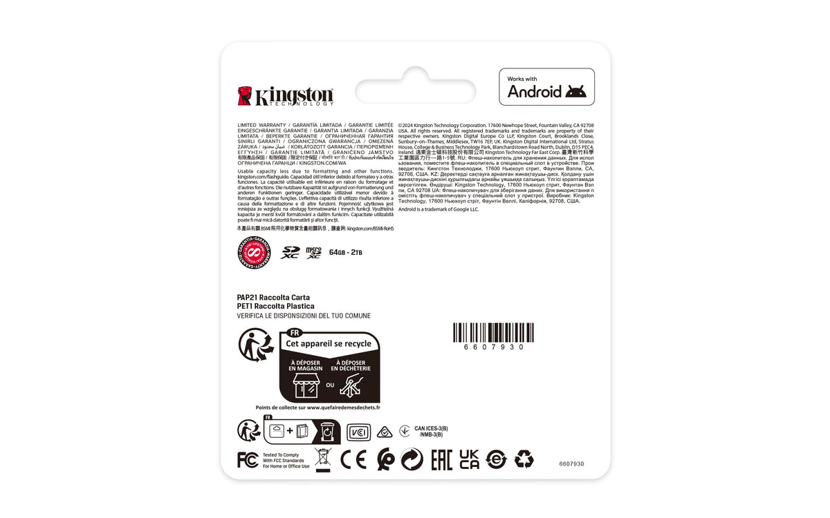 Kingston Canvas Select Plus microSD Memory Card 128GB microSDXC Gen3 150MB/s A1 Card + Adapter - SDCS3/128GB