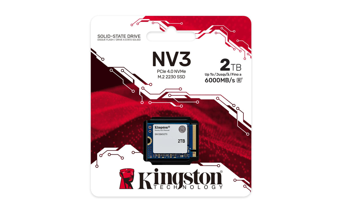 Kingston NV3 NVMe PCIe 4.0 Internal SSD 2TB M.2 2230-SNV3SM3/2T0