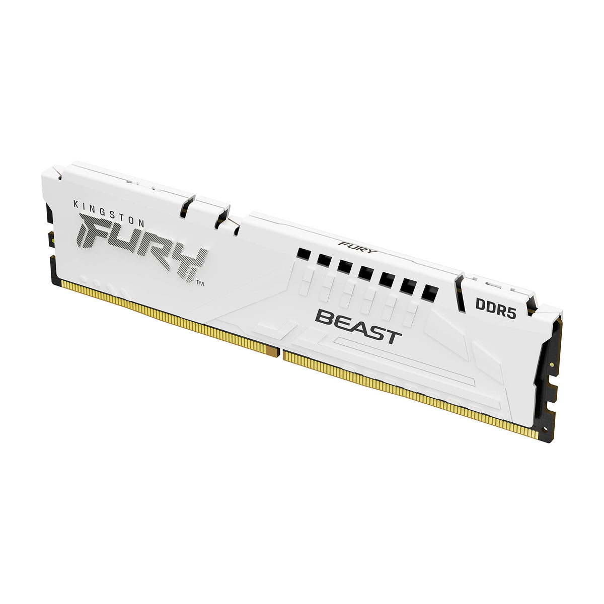 Kingston FURY Beast White DDR5 32GB 6000MT/s CL30 DIMM Desktop Gaming Memory Single Module AMD EXPO and Intel XMP - KF560C30BWE-32