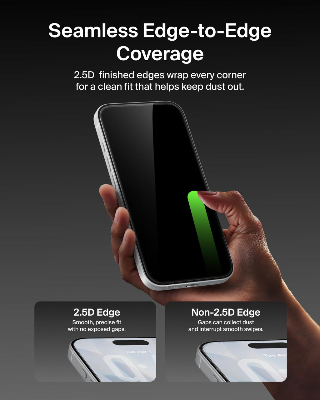 Belkin ScreenForce UltraGlass 2 Treated iPhone 17 and iPhone 16 Pro Screen Protector, scratch-resistant, 9H hardness tested glass, slim design, with bubble-free application, full screen coverage