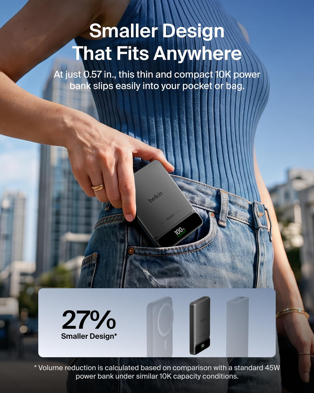 Belkin UltraCharge Pro Semi-Solid-State 10000mah Power Bank, 60W Charging