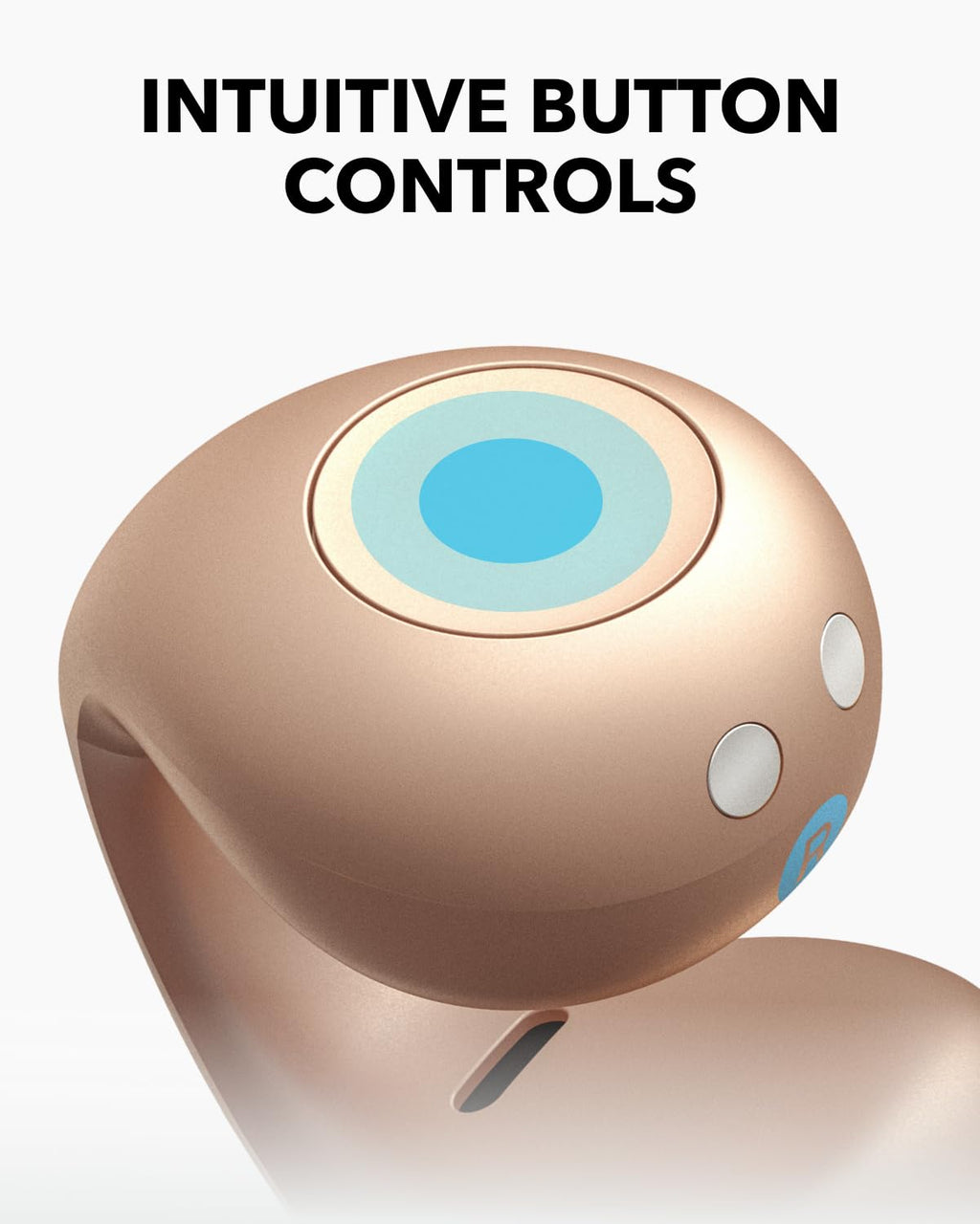 soundcore C40i by Anker, Open-Ear Earbuds, Clip-On Headphones, Flexible Joint Design, Button Controls, Lightweight Comfort, Stable Fit with Attachable Ear Grips, Expansive Drivers for Clear Sound