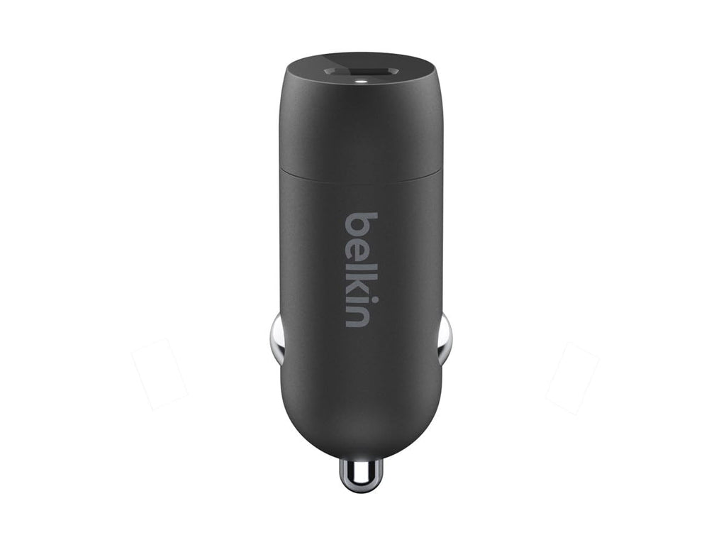 Belkin BoostCharge 30W Fast Car Charger With USB-C Power Delivery Port, Compact Design, Cable Included, Universal Compatibility for iPhone 16, 15, Galaxy S23, Note and More - Black