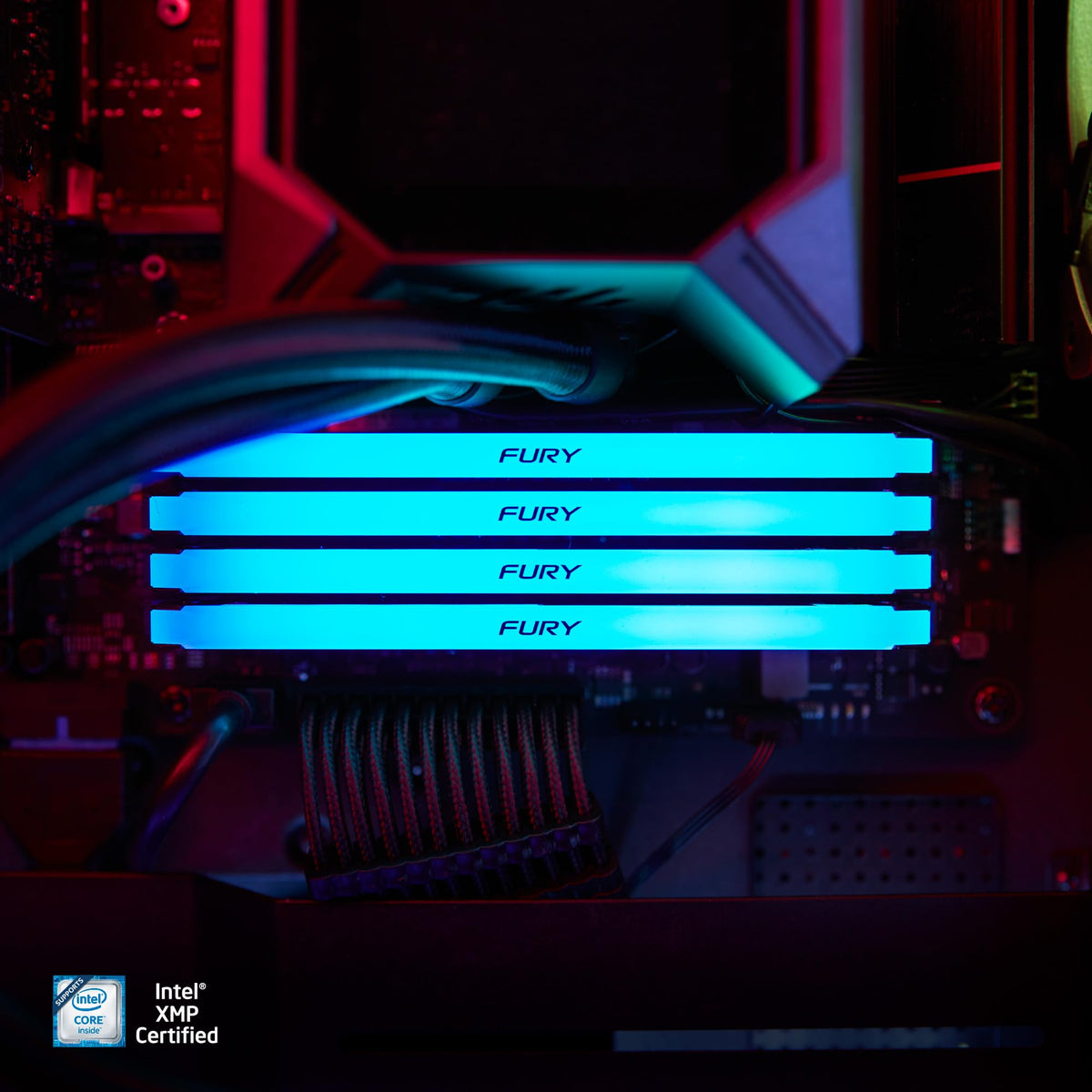 Kingston FURY Beast RGB 32GB 3200MT/s DDR4 CL16 DIMM (Kit of 2) Computer Memory KF432C16BB2AK2/32