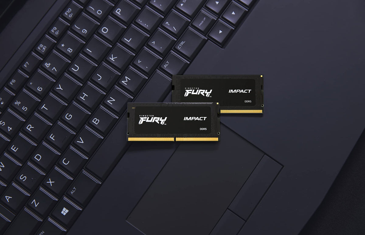 Kingston Fury Impact PnP 32GB (2x16GB) 5600MT/S DDR5 CL40 SODIMM Notebook Gaming Memory Kit of 2 - KF556S40IBK2-32